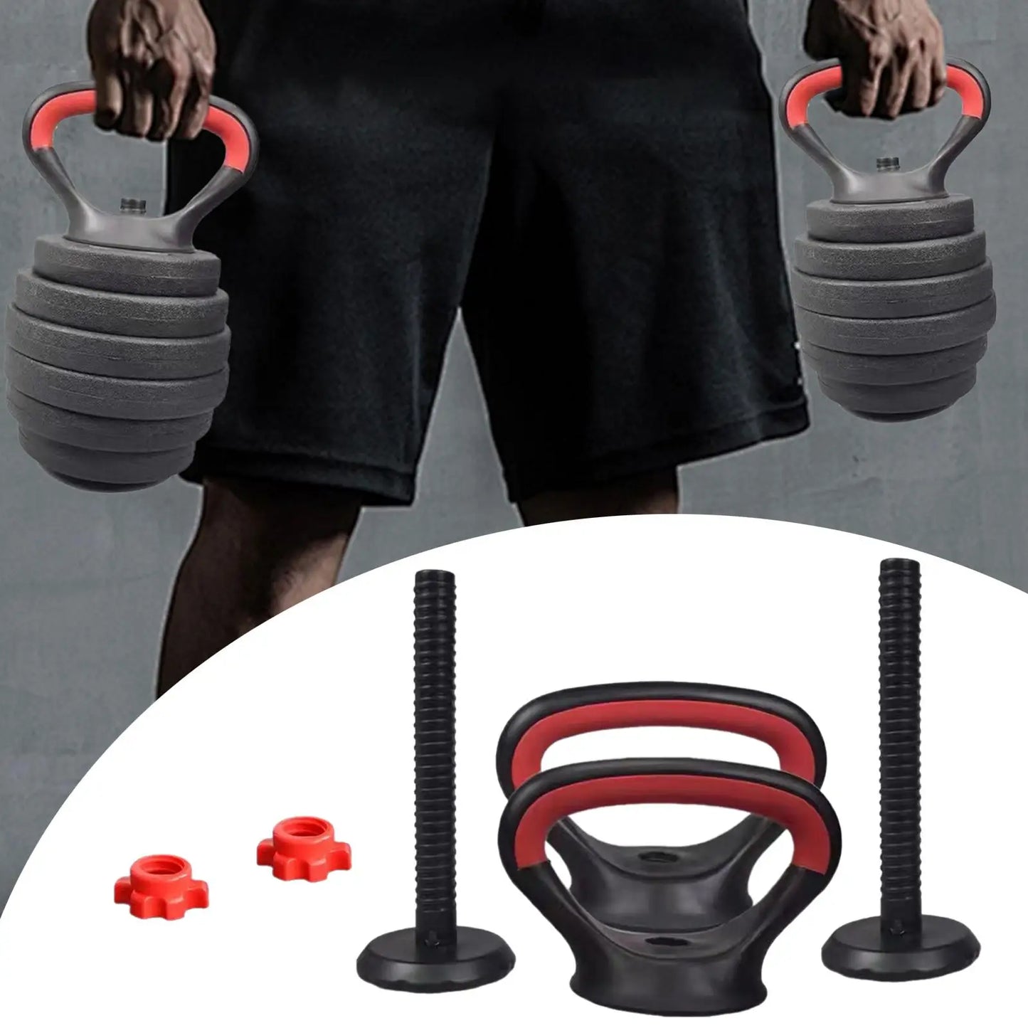 IronFlex™ Premium Adjustable Kettlebell Adaptor for Dumbbells